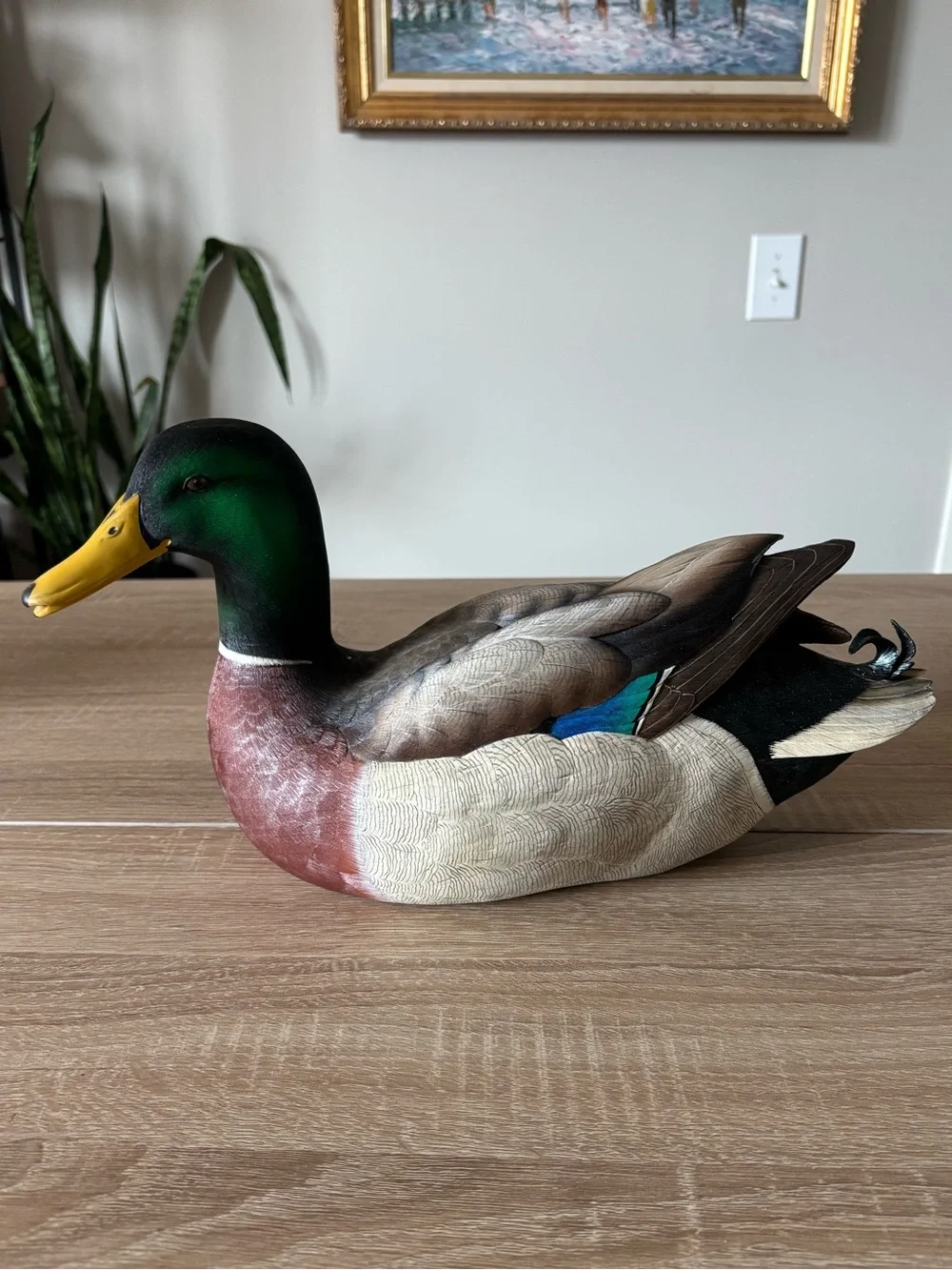 Vintage Large Danbury Mint George Kruth Mallard Duck Decoy Figurine
